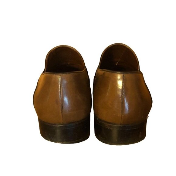 Bally Vintage Italian Leather 2-tone Slip On Dress Shoes Handmade in Italy - Picture 6 of 8